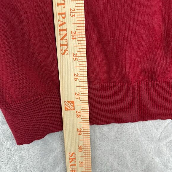 Rare Vtg 90s Cleveland Indians Sweater Vest Men XL Red Pima Cotton MLB Baseball - Picture 10 of 11